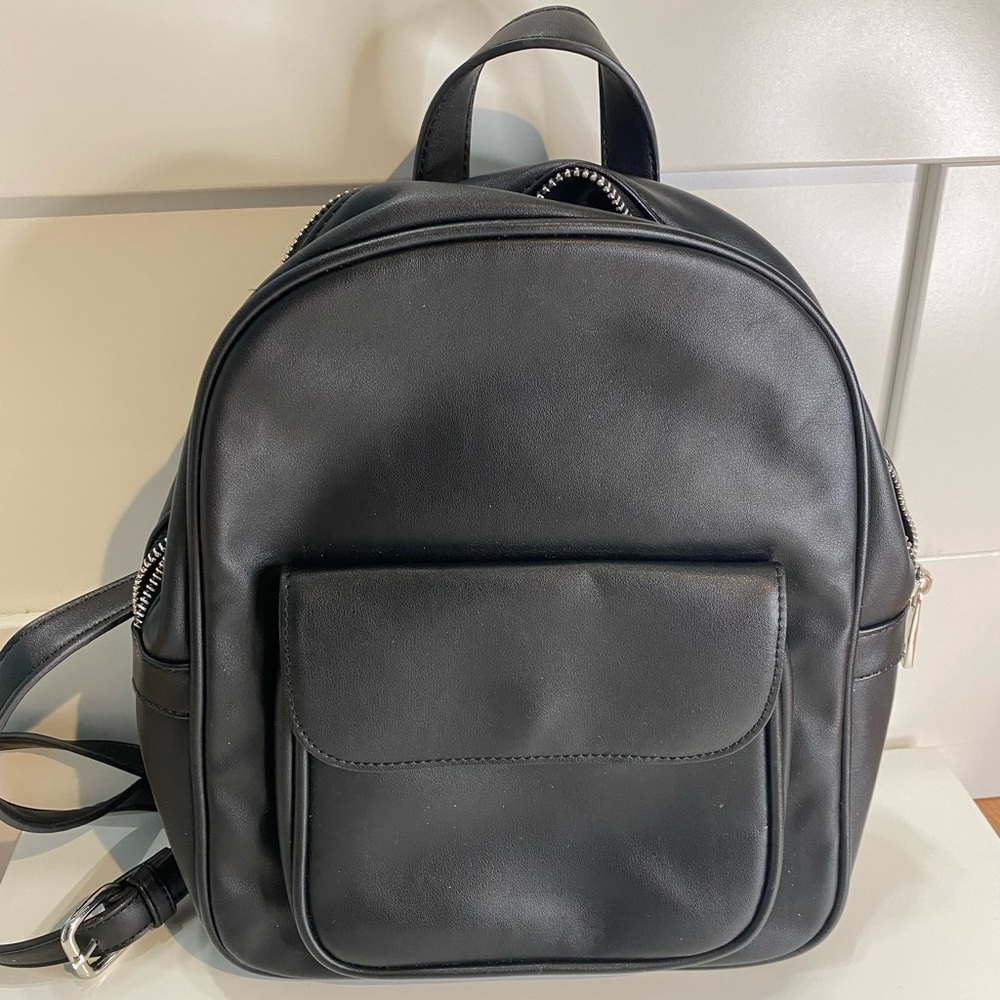 Faux Leather Mini Backpack